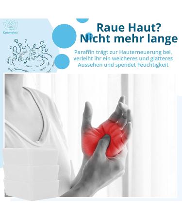 Kosmetex Paraffin Bath for Hands & Feet | Neutral-Heating Therapeutic Wax for Joints | Occupational & Physiotherapy Use | Perfume-Free (6x 500ml) - Buy Online on GoSupps.com