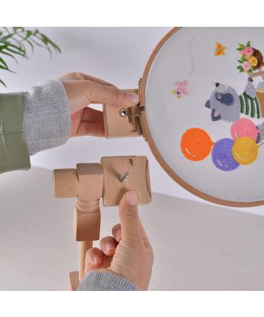 Adjustable Embroidery Hoop Stand | Hands-Free Cross Stitch Holder | Easy-to-Use Embroidery Tool for Needlework and Crafts | 13.3-19.6inch Height - Buy Online on GoSupps.com