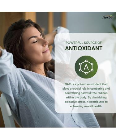 Herba NAC Supplement 600mg 180 Vegetable Capsules | N-Acetyl-L-Cysteine | NAC Supplement 600 mg for Antioxidant | Premium & Pure | Product of Canada | 180 Capsules - Buy Online on GoSupps.com