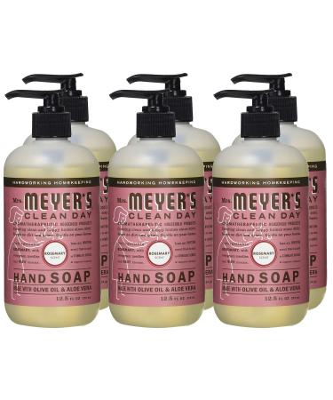 Mrs. Meyer's Rosemary Hand Soap 12.5 fl. oz - Biodegradable Formula - Pack of 6 - Buy Online on GoSupps.com