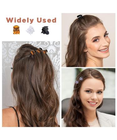 Qufiiry Mini Hair Claw Clips - 45 pc Small Non-Slip Plastic Jaw Clips for Kids and Adults - Buy Online on GoSupps.com