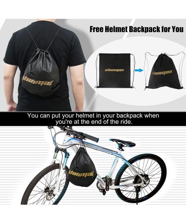 Shinmax Bike Helmet with Detachable Magnetic Goggles & Portable Bag | Adjustable Adult Cycling Helmet - Black White - Buy Online on GoSupps.com