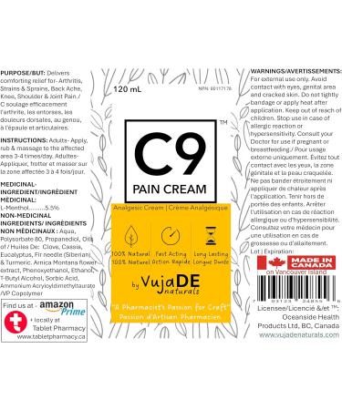 C9 Pain Cream 120ml - Buy Online on GoSupps.com