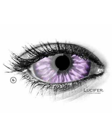 LUCIFER Colored contact lens Sclera Purple - Large colored contact lenses 22mm - 2 pieces (1 pair) without prescription contact lenses for Halloween Cosplay Carnival Party