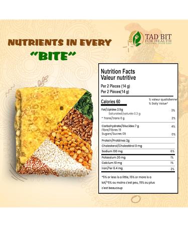 Buy Tad Bit's Fenugrain Munch | Premium Vegan Snacks | Salty & Healthy Whole Wheat Crackers | Dairy-Free Low-Calorie & Sugar-Free | 3 Pack - International Shipping Available - Buy Online on GoSupps.com