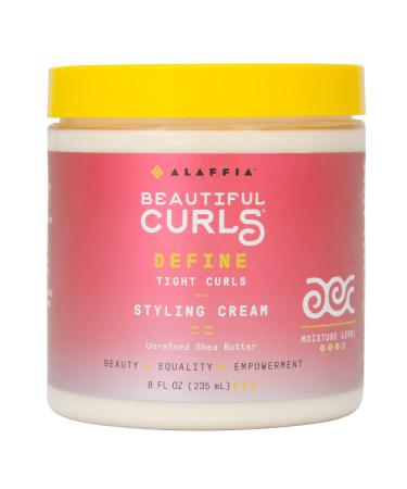 Alaffia Beautiful Curls Curl Activating Cream Curly to Kinky Unrefined Shea Butter 8 fl oz (235 ml)