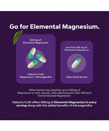 Magnesium Glycinate 500mg with Ashwagandha Root - Calming Supplement for Bone Health and Immunity - 90 Tablets - Buy Online on GoSupps.com