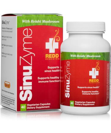 Redd Remedies SinuZyme 40 Capsules - Sinus and Immune Support - Buy Online on GoSupps.com