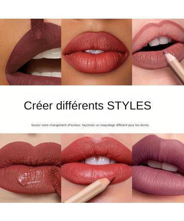 Lip Liner Set - Lipstick and Lip Pencil Set | High Pigment Lip Gloss Set Waterproof Lipstick Shades Set for Girls - Buy Online on GoSupps.com