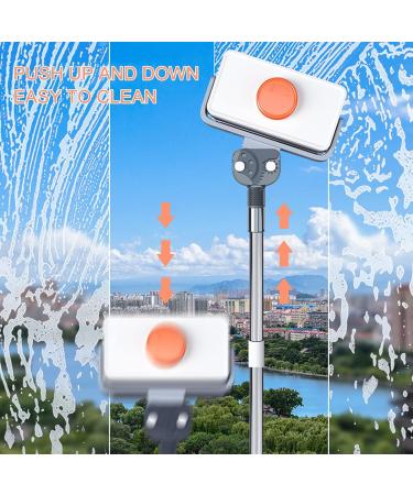 LTLJX Magnetic Window Cleaner Home Double Sided Glass Cleaner Adjustable Magneticwith Rotation Wiper and Extension Pole for High-Rise Glazed Windows 5-35mm Gray Grey - Buy Online on GoSupps.com