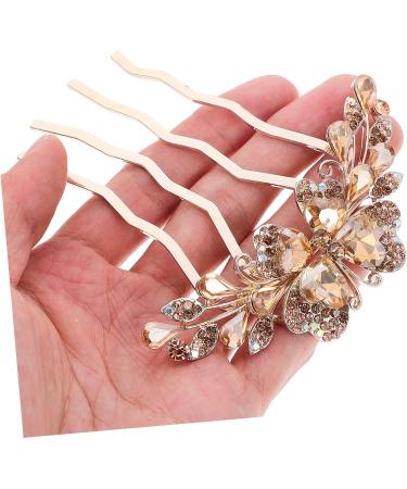 FRCOLOR Hair Comb Rhinestone Hair Pin Rhinestone Hair Clips Rhinestone Clips Bride Hair Accessories Hair Accessories for Girls Hair Side Comb Girl Hair Clips Decorate Miss Hair up Metal - Buy Online on GoSupps.com