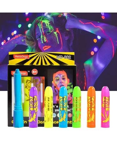 Glow in The Dark UV Body Paint Crayons Set - Face & Body Painting Kit for Adults & Kids - Perfect for Halloween, Birthday Parties & Masquerades - Buy Online on GoSupps.com