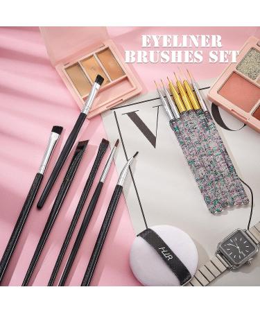 12 Piece Eyeliner Brushes Set - Thin Slanted & Fine Pointed Makeup Tool for Women - Buy Online on GoSupps.com
