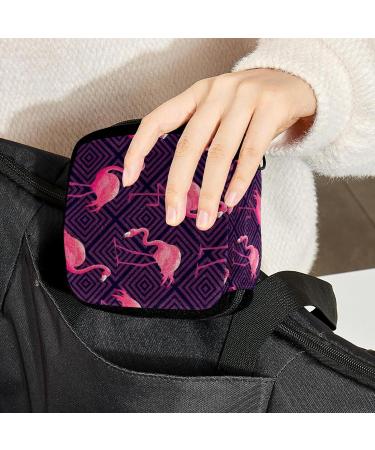 Period Bag: Pink Flamingo Sanitary Napkin Storage and Makeup Pouch - Buy Online on GoSupps.com