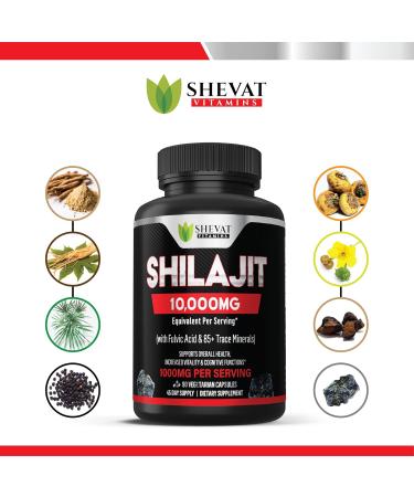 Shilajit Capsules 22000mg and 85+ Trace Minerals for Energy &Immune Support-Organic shilajit for Men & Women Non-GMO Shilajit Pills for Men, Made in USA (Packaging May Vary) - Buy Online on GoSupps.com