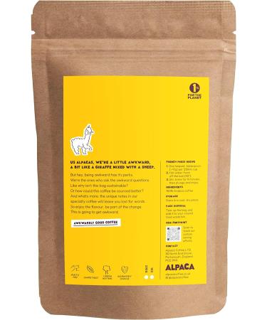 Organic Alpaca Whole Bean Coffee - 100% Arabica Beans from Colombia Yacuanquer | Plastic-Free & Speciality Blend | 1kg Pack for French Press & Espresso - Buy Online on GoSupps.com