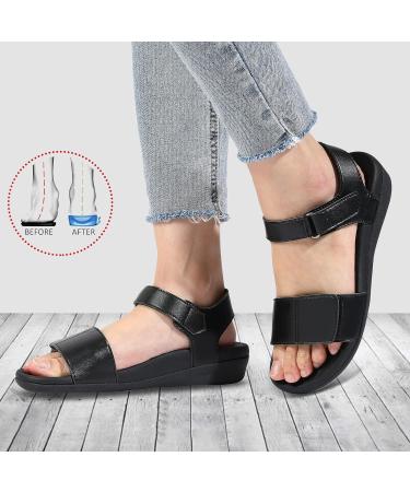 MEGNYA Women's Plantar Fasciitis Orthotic Sandals - Comfortable Arch Support Slides with Soft Straps and Anti-Slip Lightweight Sole - Buy Online on GoSupps.com