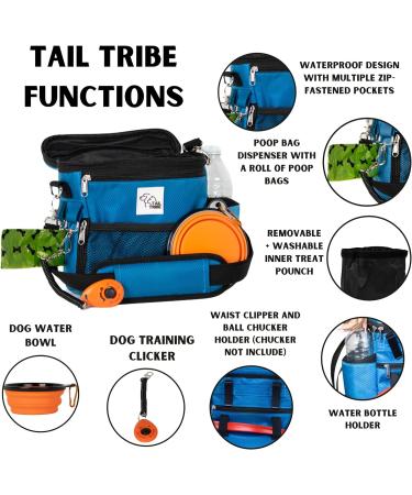 TAIL TRIBE Waterproof Dog Walking Bag with Removable Liner - UK Brand Treat Pouch with Water Bowl, Poop Bags, and Training Clicker Included - Buy Online on GoSupps.com
