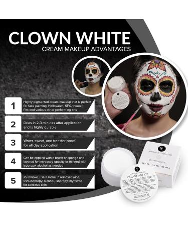 Narrative Cosmetics Quick Drying Clown White Cream Makeup for Face Painting SFX Halloween Film and Theater - 1.9oz (55gm) - Buy Online on GoSupps.com