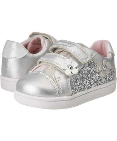 Geox Baby Girl's B Djrock C Sneakers - Size 7.5 UK Child, Silver | Lightweight and Breathable - Buy Online on GoSupps.com