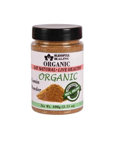 Blessfull Healing Organic Cumin Powder 100 Gram Airtight Container (Packing May Vary) 100 Gram 3.35 oz