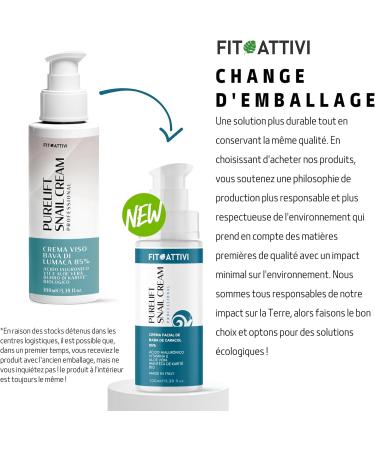 Face Cream 85% Snail Slime Hyaluronic Acid Vitamin E Shea Butter Aloe Vera - Powerful Anti-Wrinkle Moisturizing Anti-Dark Circles - Men & Women - Day & Night - 100ml - FITOATTIVI - Buy Online on GoSupps.com