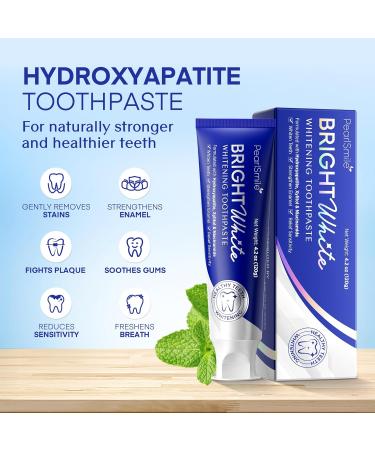 PearlSmile Hydroxyapatite Niacinamide Whitening Toothpaste 5% Niacinamide + 10% Nano-Hydroxyapatite (nHAp) Strengthens Enamel & Remineralizes Fluoride-Free 4.2oz (Pack of 1) 4.2 Ounce (Pack of 1) - Buy Online on GoSupps.com