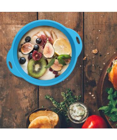 Jovilife Collapsible Silicone Salad Bowl 64oz - Durable Camping Bowl for Outdoor Hiking - Food-Grade Silicone Container for Storage and Mixing - 1 Pack (Blue) - Buy Online on GoSupps.com