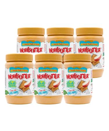 Peanut Free Tree Nut Free Natural No Stir Spread  WOWBUTTER  Award Winning Vegan Plant Protein Food made with Non-GMO verified Whole Soy  (Creamy, 1.1 Pound (Pack of 6)) Creamy 1.1 Pound (Pack of 6)