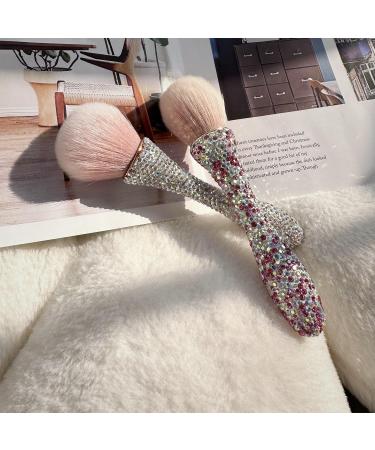 Luxury Bling Rhinestone Retractable Makeup Brush - Portable Silver Foundation Brush with Soft Bristles - Buy Online on GoSupps.com