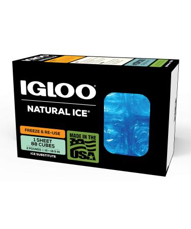 Igloo Maxcold Natural Ice Sheet 88 Cube, 15 x 18.5 Inches, Blue Blue 88 Cube