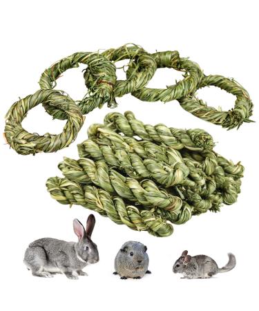 Roundler 20 pieces of rabbits cake stuff natural timothy hay stick rabbit tooth grinding grass ring toys small animals cake stuff snacks for rabbits chinchilla hamster guinea pig green 2 - Buy Online on GoSupps.com