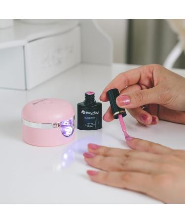 HayHay 3W UV Nail Lamp, Anticlockwise 180 Rotation, Portable Manicure Gel Lamp with 30/60s Timer and Mini Gel Polish - White - Buy Online on GoSupps.com