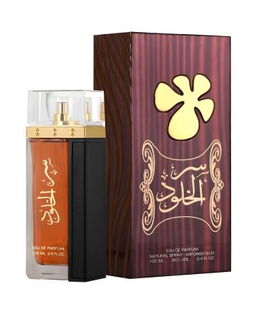 Lattafa Ser Al Khulood Gold Eau de Parfum Spray for Unisex 3.4 Ounce / 100 Ml 3.4 Fl Oz (Pack of 1) Musk Fruity Vanilla Floral - Buy Online on GoSupps.com