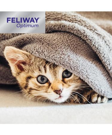 FELIWAY Optimum 30 Day Starter Kit - Calms Cats Better Than Ever - Helps with More Signs of Cat Stress in More Situations (incl. FELIWAY Cat Diffuser LMH19 & 1 x Refill D921) - Buy Online on GoSupps.com