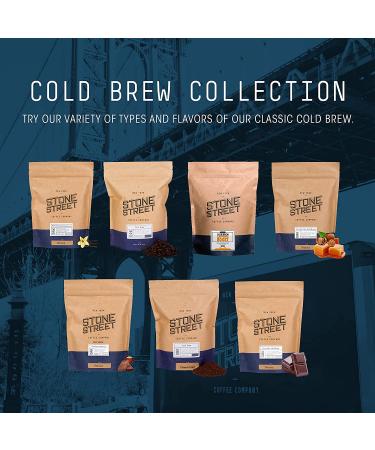 Stone Street Cold Brew Coffee - Strong & Smooth Low Acid Blend - 100% Arabica Gourmet Coarse Ground Dark Roast - Colombian Single Origin - 1 LB - Buy Online on GoSupps.com
