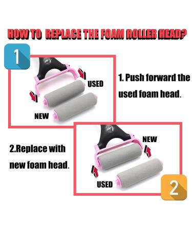 EASACE Long Handle Lotion Applicator for Back & Body - 21.5 inch Adjustable Roller with 2 Replacement Heads (Pink) - Ideal for Back Self-Application - Buy Online on GoSupps.com