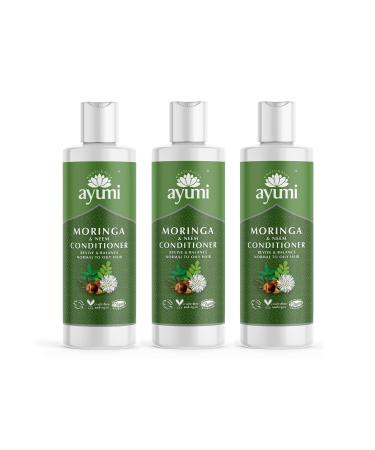 Ayumi Moringa & Neem Conditioner. Vegan Cruelty-Free Dermatologically Tested 3 x 250ml
