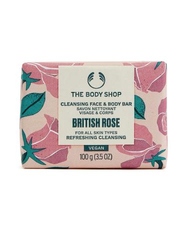 The Bod.y Shop British Rose Cleansing Face & Body Bar Refreshing Cleansing For All Skin Types Vegan 3.5oz