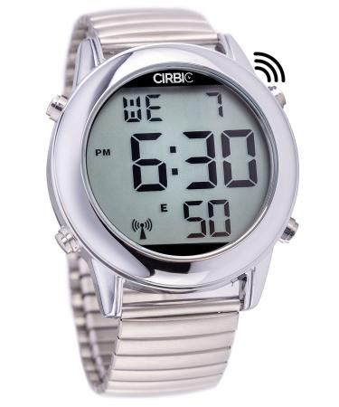 Cirbic Large, Clear English Voice Digital Talking Watch for The Blind, Visually impaired or Elderly. (Silver) - Buy Online on GoSupps.com