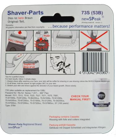 Buy newSPeak 73S Replacement Cassette for Braun Series 7 Electric Shaver 360 Flex International Shipping - Buy Online on GoSupps.com