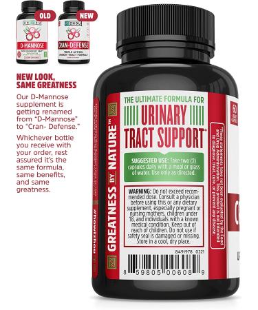 Zhou Nutrition D-Mannose with Cranberry - 60 Veggie Capsules for Urinary Health - Buy Online on GoSupps.com