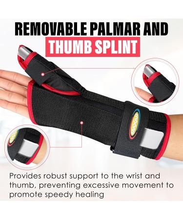 MAXAR Advanced Wrist Brace with Thumb Spica Splint - Effective Support for Dequervains Carpal Tunnel & Arthritis Pain - Best Right Hand Stabilizer (Large - Buy Online on GoSupps.com