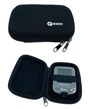 Hardcase for Freestyle Libre meter 1 2 & 3 - belt bag blood glucose meter diabetic bag