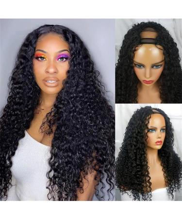 Wigs U Part Wig Kinky Curly Wigs for Black Women 10-26 inch Human Hair U Shape Clip in Wigs Curly U Part Remy Human Hair Extension Hair Extensions (Size : 10inches) - Buy Online on GoSupps.com
