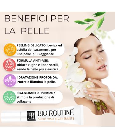  BIO ROUTINE Regenerating Face Serum with Snail Slime - Gentle Exfoliating Plumping and Anti-Wrinkle Action with Hyaluronic Acid in 15ml - Buy Online on GoSupps.com