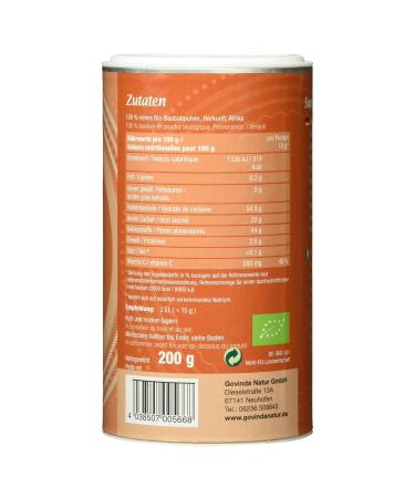 Govinda Alpia Organic Baobab Powder - Raw Vegan 200g | Premium Superfood for Health & Wellness - Buy Online on GoSupps.com