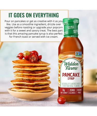 Walden Farms Pancake Syrup 12 oz (Pack of 6) - Zero Fat & Sugar, Low Calorie Sweet Syrup for Pancakes, Waffles, Desserts & More - 12 Fl Oz (Pack of 6) - Buy Online on GoSupps.com