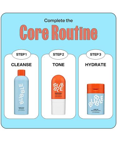 Bubble Skincare Fresh Start Gel Cleanser - PHA + Caffeine for Skin Calming & Acne Support - Sensitive Skin Friendly Deep Pore Facial Cleanser (125ml) - Buy Online on GoSupps.com