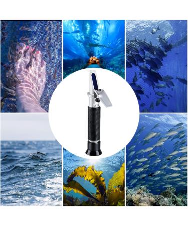 XINJIAYI Water Salinity Refractometer Ar ometer with Two Scales: Specific Weight 1 000-1 070 and PPT 0-100 Handheld Sea Water Tester for Aquariums Marine Fishing Pool Tank - Buy Online on GoSupps.com